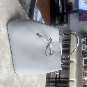 Kate Spade Cream Shoulder Bag with Tie Accent